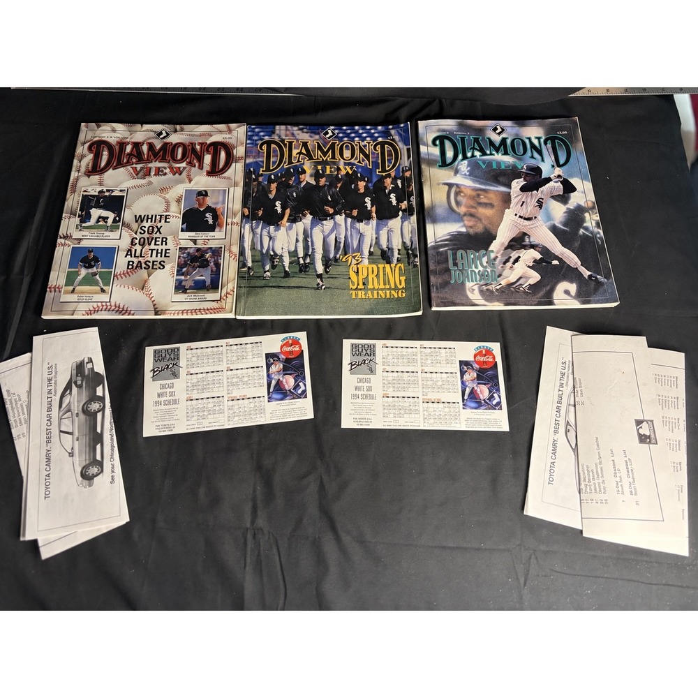 1993-94 Chicago White Sox Diamond View Magazines Magnets Ephemera Lot